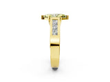 Yellow gold Fancy Yellow Marquise Cut Cut Channel Set Solitaire Ring with Four-Prong Setting_2