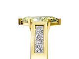 Yellow gold Fancy Yellow Marquise Cut Cut Channel Set Solitaire Ring with Four-Prong Setting_5