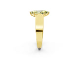 Yellow gold Fancy Yellow Marquise Cut Cut Diamond Channel Set Solitaire Ring with Four-Prong Setting_2