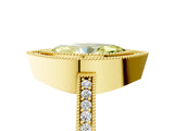 Yellow gold Fancy Yellow Marquise Cut-Cut Diamond Halo Engagement Ring with Pave Band and Prong Setting_5