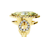 Yellow gold Fancy Yellow Marquise Cut Cut Halo Diamond Infinity Band with Four-Prong Setting_5