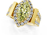 Yellow gold Fancy Yellow Marquise Cut Cut Halo Split Shank Prong Set Ring_1