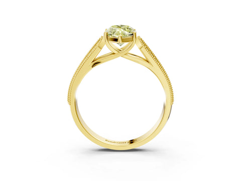 Yellow gold Fancy Yellow Marquise Cut Cut Pave Split Shank Engagement Ring with Four-Prong Setting_3