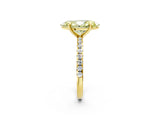 Yellow gold Fancy Yellow Marquise Cut Diamond Brilliant Solitaire Ring with Pavé Band and Four-Prong Setting_14