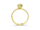 Yellow gold Fancy Yellow Marquise Cut Diamond Brilliant Solitaire Ring with Pavé Band and Four-Prong Setting_15