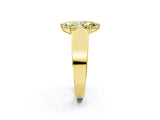 Yellow gold Fancy Yellow Marquise Cut Diamond Channel Set Solitaire Ring with Four-Prong Setting_14