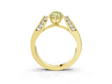 Yellow gold Fancy Yellow Marquise Cut Diamond Channel Set Solitaire Ring with Four-Prong Setting_15