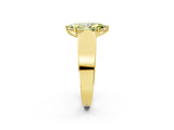 Yellow gold Fancy Yellow Marquise Cut Diamond Channel Set Solitaire Ring with Four-Prong Setting_26