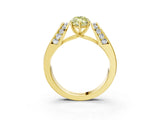Yellow gold Fancy Yellow Marquise Cut Diamond Channel Set Solitaire Ring with Four-Prong Setting_27