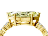 Yellow gold Fancy Yellow Marquise Cut Diamond Cluster Pavé Band with Four-Prong Setting_16