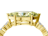 Yellow gold Fancy Yellow Marquise Cut Diamond Cluster Pavé Band with Four-Prong Setting_7