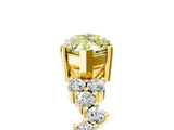 Yellow gold Fancy Yellow Marquise Cut Diamond Cluster Pavé Band with Four-Prong Setting_8