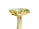 Yellow gold Fancy Yellow Marquise Cut Diamond Engagement Ring with Side Stone Accents and Four-Prong Setting_40