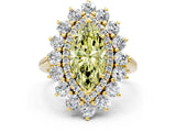 Yellow gold Fancy Yellow Marquise Cut Diamond Floral Double Halo Engagement Ring with Prong Setting_60