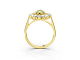 Yellow gold Fancy Yellow Marquise Cut Diamond Floral Double Halo Engagement Ring with Prong Setting_63