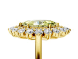 Yellow gold Fancy Yellow Marquise Cut Diamond Floral Double Halo Engagement Ring with Prong Setting_65