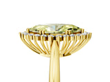 Yellow gold Fancy Yellow Marquise  Cut Diamond Halo Ring with Solitaire Band and Prong Setting_35