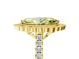 Yellow gold Fancy Yellow Marquise  Cut Diamond Milgrain Floral Halo Engagement Ring with Pavé Band_20