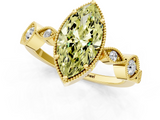 Yellow gold Fancy Yellow Marquise  Cut Diamond Milgrain Marquise Band with Prong Setting_4