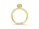 Yellow gold Fancy Yellow Marquise  Cut Diamond Pavé Band Ring with Four-Prong Setting_3