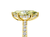 Yellow gold Fancy Yellow Marquise  Cut Diamond Pavé Band Ring with Four-Prong Setting_5