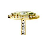 Yellow gold Fancy Yellow Marquise Cut Diamond Pavé Halo Ring with Four-Prong Setting_22