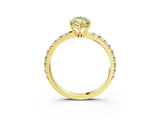 Yellow gold Fancy Yellow Marquise Cut Diamond Pavé Solitaire Engagement Ring with Four-Prong Setting_20