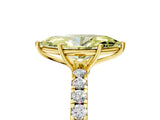 Yellow gold Fancy Yellow Marquise Cut Diamond Pavé Solitaire Engagement Ring with Four-Prong Setting_22