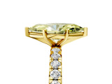 Yellow gold Fancy Yellow Marquise Cut Diamond Pavé Solitaire Ring with Round Band and Prong Setting_17
