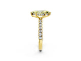 Yellow gold Fancy Yellow Marquise Cut Diamond Pave Band Solitaire Ring with Four-Prong Setting_19