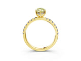 Yellow gold Fancy Yellow Marquise Cut Diamond Pave Band Solitaire Ring with Four-Prong Setting_20