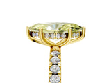 Yellow gold Fancy Yellow Marquise Cut Diamond Pave Band Solitaire Ring with Four-Prong Setting_22