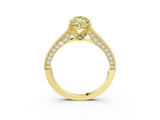 Yellow gold Fancy Yellow Marquise  Cut Diamond Pave Band with Four-Prong Setting_3