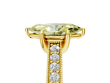 Yellow gold Fancy Yellow Marquise  Cut Diamond Pave Band with Four-Prong Setting_5