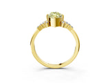 Yellow gold Fancy Yellow Marquise Cut Diamond Ring with Side Stones and Four-Prong Setting_44