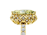 Yellow gold Fancy Yellow Marquise Cut Diamond Scalloped Halo Engagement Ring with Round Shared Prong Band_17