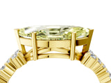 Yellow gold Fancy Yellow Marquise Cut Diamond Scattered Round Accent Ring with Prong Setting_16