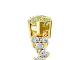 Yellow gold Fancy Yellow Marquise Cut Diamond Scattered Round Accent Ring with Prong Setting_17