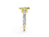 Yellow gold Fancy Yellow Marquise Cut Diamond Side Stone Engagement Ring with Four-Prong Setting_39