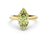 Yellow gold Fancy Yellow Marquise Cut Diamond Solitaire Engagement Ring with Cathedral Setting and Four-Prong Mount_17