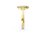 Yellow gold Fancy Yellow Marquise Cut Diamond Solitaire Engagement Ring with Cathedral Setting and Four-Prong Mount_19