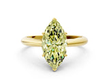 Yellow gold Fancy Yellow Marquise Cut Diamond Solitaire Engagement Ring with Cathedral Setting and Four-Prong Mount_24