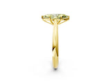 Yellow gold Fancy Yellow Marquise Cut Diamond Solitaire Engagement Ring with Cathedral Setting and Four-Prong Mount_26