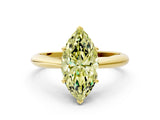 Yellow gold Fancy Yellow Marquise Cut Diamond Solitaire Engagement Ring with Cathedral Setting and Four-Prong Mount_30
