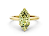 Yellow gold Fancy Yellow Marquise Cut Diamond Solitaire Engagement Ring with Cathedral Setting and Four-Prong Mount_66