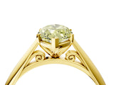 Yellow gold Fancy Yellow Marquise Cut Diamond Solitaire Engagement Ring with Cathedral Setting and Four-Prong Mount_70