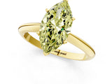 Yellow gold Fancy Yellow Marquise Cut Diamond Solitaire Engagement Ring with Classic Band and Four-Prong Setting_17
