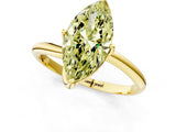 Yellow gold Fancy Yellow Marquise Cut Diamond Solitaire Engagement Ring with Four-Prong Setting and Classic Band_21