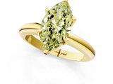 Yellow gold Fancy Yellow Marquise Cut Diamond Solitaire Engagement Ring with Round Band and Four-Prong Setting_90