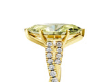 Yellow gold Fancy Yellow Marquise Cut Diamond Solitaire Engagement Ring with Twisted Pavé Band and Four-Prong Setting_49